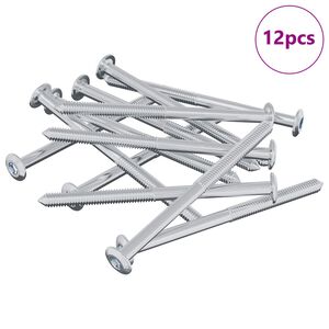 vidaXL Śruba 12 pcs Srebrny M6 x 85 mm Stal