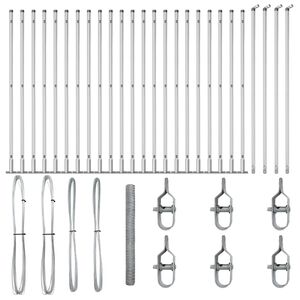 vidaXL Słupek ogrodzeniowy. srebrny