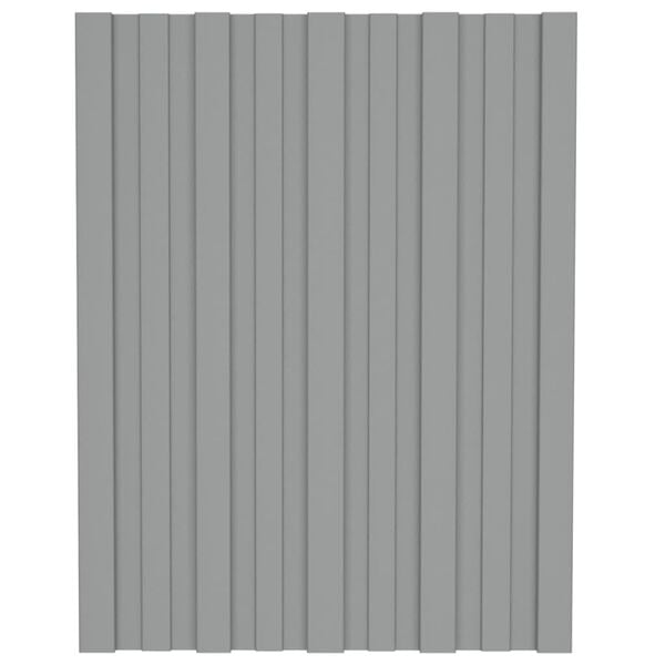 vidaXL Panele dachowe, 12 szt., stal galwanizowana, szare, 60x45 cm