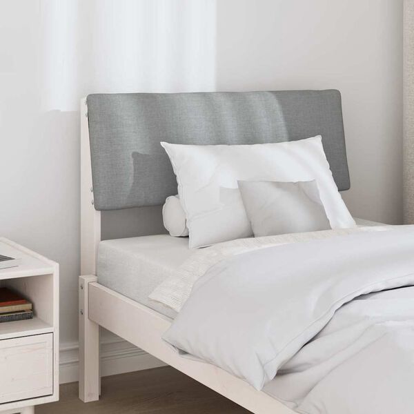 vidaXL Tapicerowane wezgłowie Jasnoszary 75 cm Lite drewno sosnowe