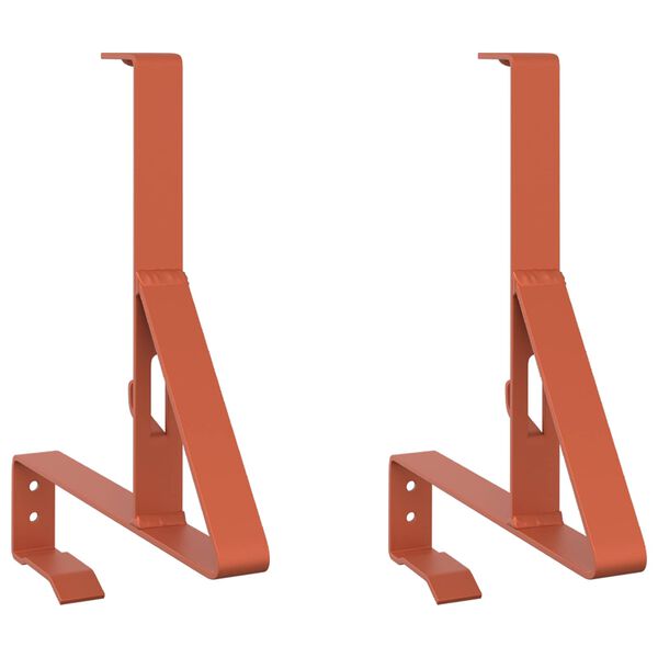 vidaXL Wsparcie dla zabezpieczenia śniegu 2 pcs Czerwony Stal