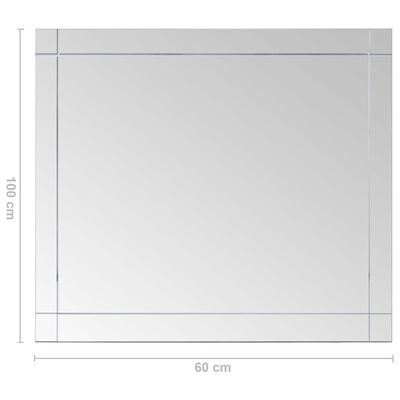 vidaXL Lustro ścienne, 100 x 60 cm, szkło