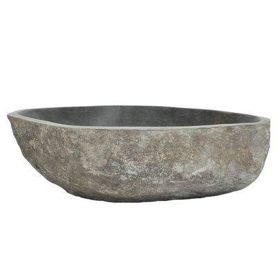 vidaXL Owalna umywalka z kamienia rzecznego, 45-53 cm