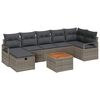 vidaXL Zestaw Sof na Ogr&oacute;d z poduszką 8 pcs Szary polirattan