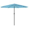 vidaXL Parasol ogrodowy na stalowym słupku, niebieski, 324x324x247 cm