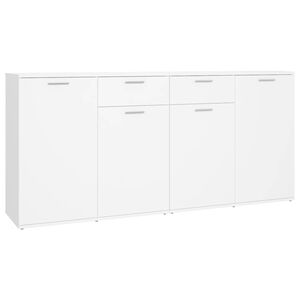 vidaXL Szafka, biała, 160x36x75 cm, materiał drewnopochodny