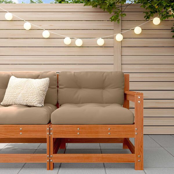 vidaXL Sofa narożna do ogrodu Lite drewno sosnowe Woskowy Brąz