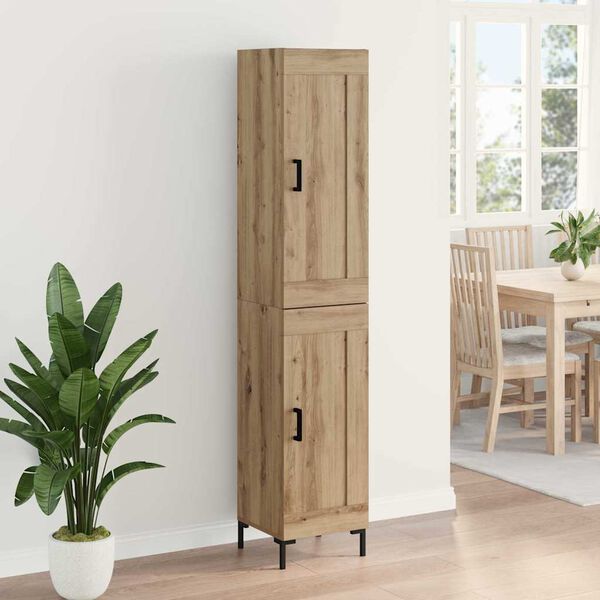 vidaXL Highboard Dąb rzemieślniczy 34,5 x 34 x 180 cm