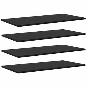 vidaXL P&oacute;łka na książki 3 poziom&oacute;w 4 szt. 80 x 40 x 1,5 cm Czarny