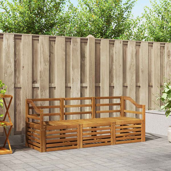 vidaXL Zestawy sof 3 pcs Naturalny Lite Drewno Akacji