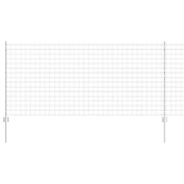 vidaXL Ogrodzenie z słupkiem Srebrny 1 x 10 m Stal