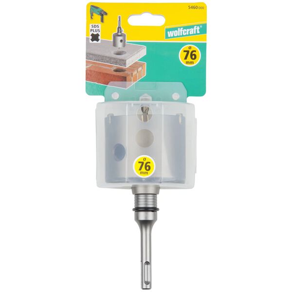 wolfcraft Wiertło koronowe z trzpieniem, 76 mm, 5460000