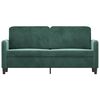 vidaXL Sofa 2-osobowa, ciemnozielona, 140 cm, tapicerowana aksamitem