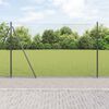 vidaXL Słupek ogrodzeniowy. Szary 50 x 1,4 m (siatka 13 mm) Stal i PVC