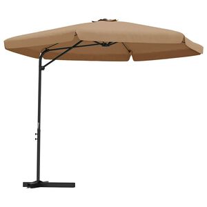 vidaXL Parasol ogrodowy na stalowym słupku, 300 cm, taupe