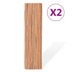 vidaXL Panele ogrodzeniowe z bambusa, 2 szt., 100x400 cm