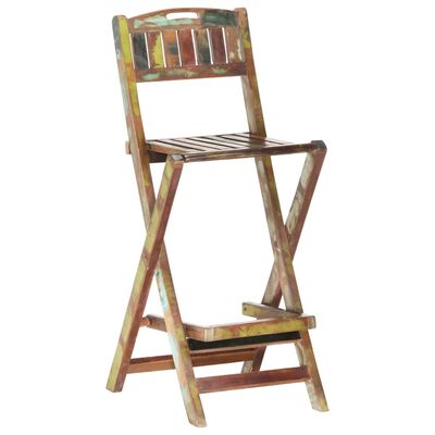 vidaXL Składane krzesła barowe do ogrodu, 2 szt., drewno z odzysku