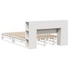 vidaXL Ł&oacute;żko z regałem, bez materaca, białe, 120x190 cm, lite drewno
