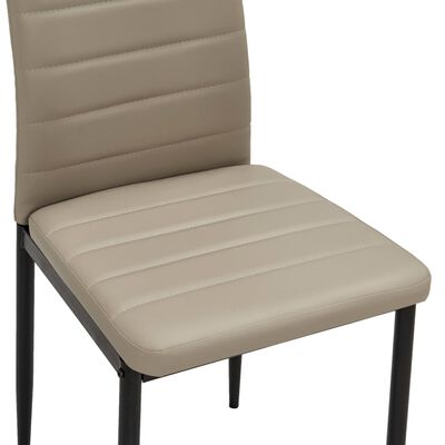 vidaXL Krzesła jadalniane, 4 szt., cappuccino, sztuczna skóra