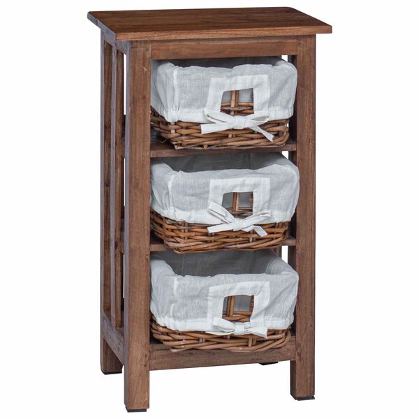 vidaXL Stolik boczny Brązowy Lite drewno mahoniowe