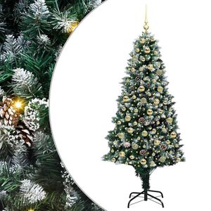 vidaXL Sztuczna choinka zielony 180 cm PVC, stal i plastik