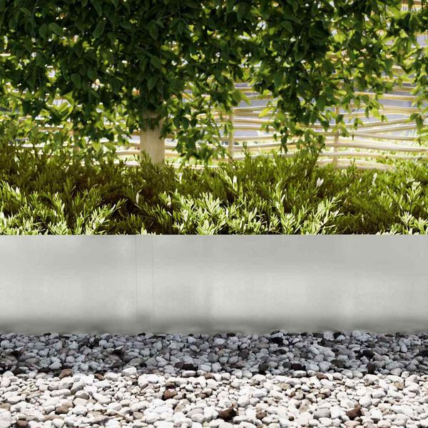 vidaXL Krawężnik do trawnika 50 pcs Srebrny 100 x 0.05 x 20 cm