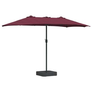 vidaXL Parasolka ogrodowa Bordeaux Czerwony 385 x 209 x 244 cm