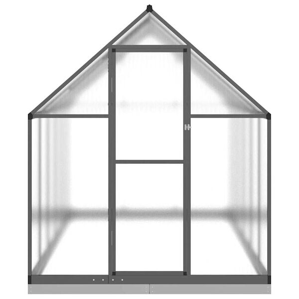 vidaXL Szklarnia z ramą podstawy, antracyt, 334x169x202 cm, aluminium