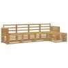 vidaXL Zestaw sof na zewnątrz 5 pcs Biały 257 x 122,5 x 73 cm