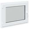 vidaXL Okno piwniczne RISOR 90 x 50 cm PVC i szkło Biały