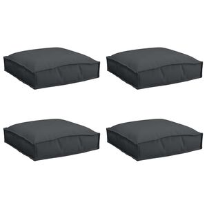vidaXL Poduszka 4 pcs Czarny 40 x 40 x 8 cm Materiał Oxford