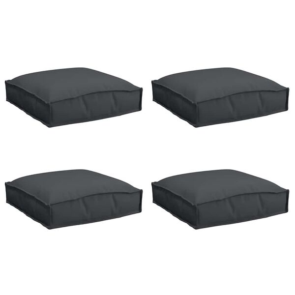 vidaXL Poduszka 4 pcs Czarny 40 x 40 x 8 cm Materiał Oxford