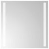 vidaXL Lustro łazienkowe LED przezroczysty 40 x 40 cm szkło hartowane