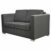 vidaXL 2 osobowa sofa tapicerowana ciemnoszara