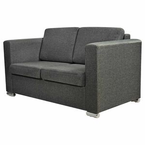 vidaXL 2 osobowa sofa tapicerowana ciemnoszara