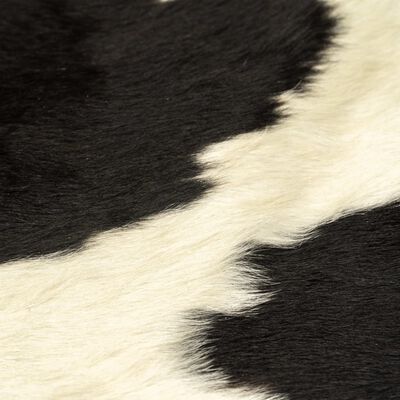 vidaXL Dywanik ze skóry bydlęcej, biało-czarny, 180x220 cm