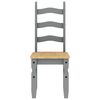 vidaXL Krzesła stołowe Corona, 2 szt., szare, 42x47x107 cm, sosnowe