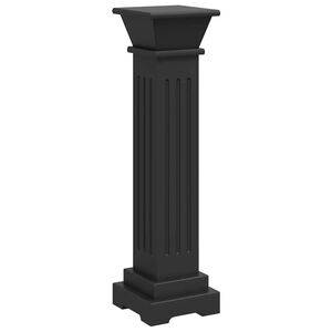 vidaXL Klasyczny kwietnik w kształcie kolumny, czarny, 17x17x66cm, MDF
