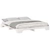vidaXL Ramka łóżka Biały 200 x 210 cm Lite drewno sosnowe