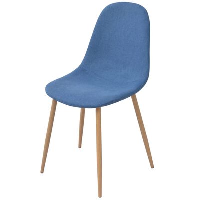 vidaXL Krzesła stołowe, 2 szt., niebieskie, tkanina