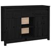 vidaXL Szafka, czarna, 100x35x74,5 cm, lite drewno sosnowe