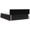 vidaXL Ł&oacute;żko z miejscem na przechowywanie i LED Czarny 180 x 200 cm