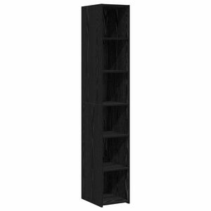 vidaXL Highboard Czarny dąb 30 x 41 x 185 cm Drewno inżynieryjne