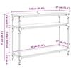 vidaXL Konsola Czarny Dąb 100 x 29 x 75 cm Materiał drewnopochodny