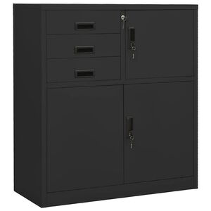 vidaXL Szafka biurowa, antracytowa, 90x40x102 cm, stalowa
