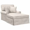 vidaXL Chaise Lounge z Fartuszkiem kremowy 157 x 91 x 91 cm ARES