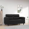 vidaXL 2-osobowa sofa, czarna, 120 cm, sztuczna sk&oacute;ra