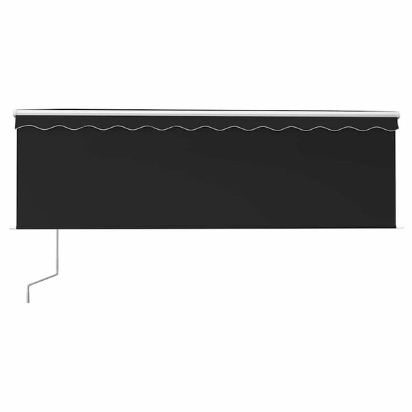 vidaXL Automatycznie zwijana markiza z zasłoną, 4,5x3 m, antracytowa
