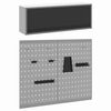 vidaXL Zestaw Szafki Narzędziowej i Pegboard z półką 3 pcs Czarny