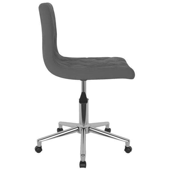 vidaXL Obrotowe krzesło biurowe, ciemnoszare, obite aksamitem